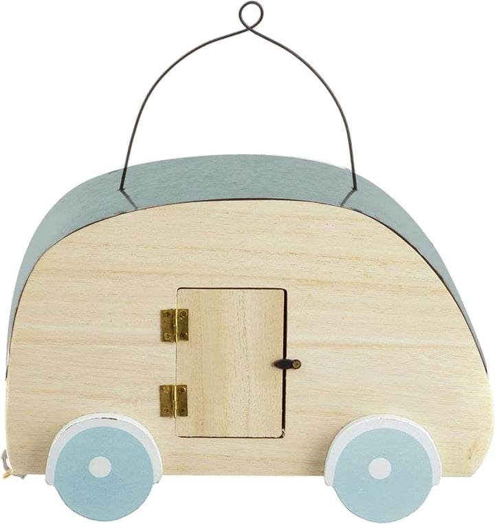 Cepewa Vogelhaus im Wohnwagen-Design Nistkasten Vogelkasten Futterstation
