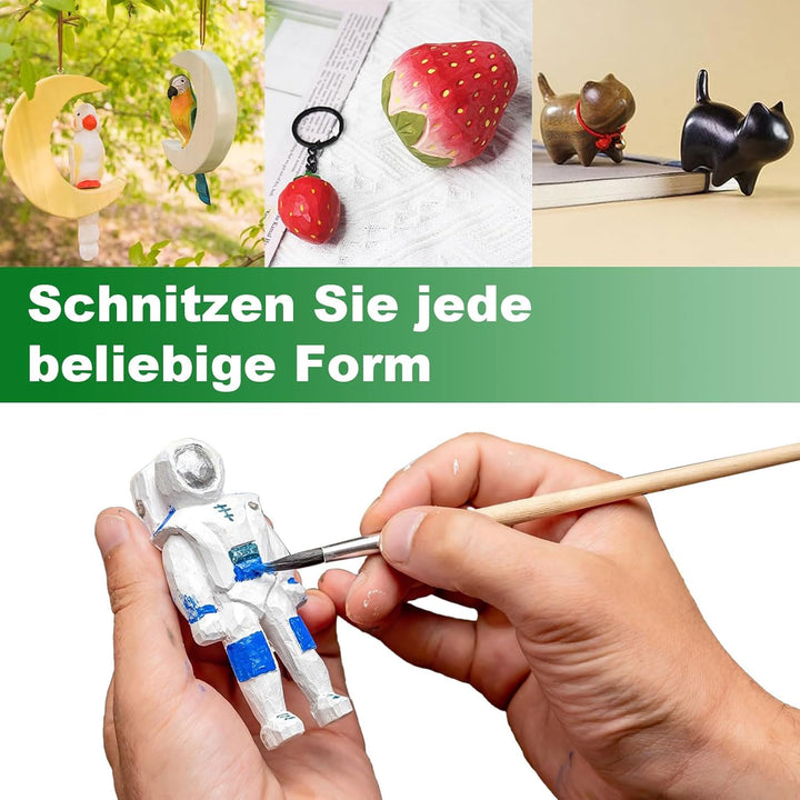Schnitzholz, 5 Stück Lindenholz Holzblöcke zum Schnitzen, 15 x 5 x 5cm Schnitzen Holzblöcke Unbehand