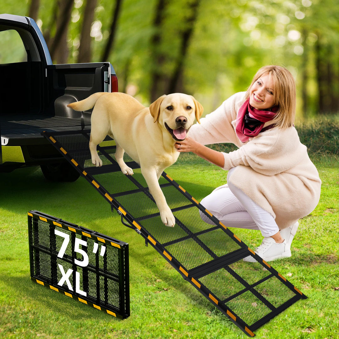 Hunderampe Auto Klappbar Grosse Hunde Extra Lang 190cm rutschfeste Autorampe für Hunde, Einstiegshil