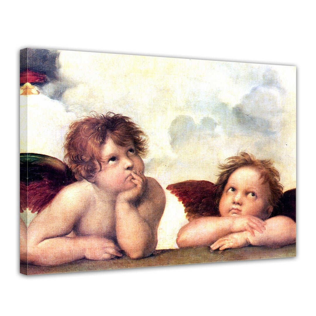 Bilderdepot24 Bild auf Leinwand | Raffael - Engel in 60x50 cm als Wandbild | Wand-deko Dekoration Wo