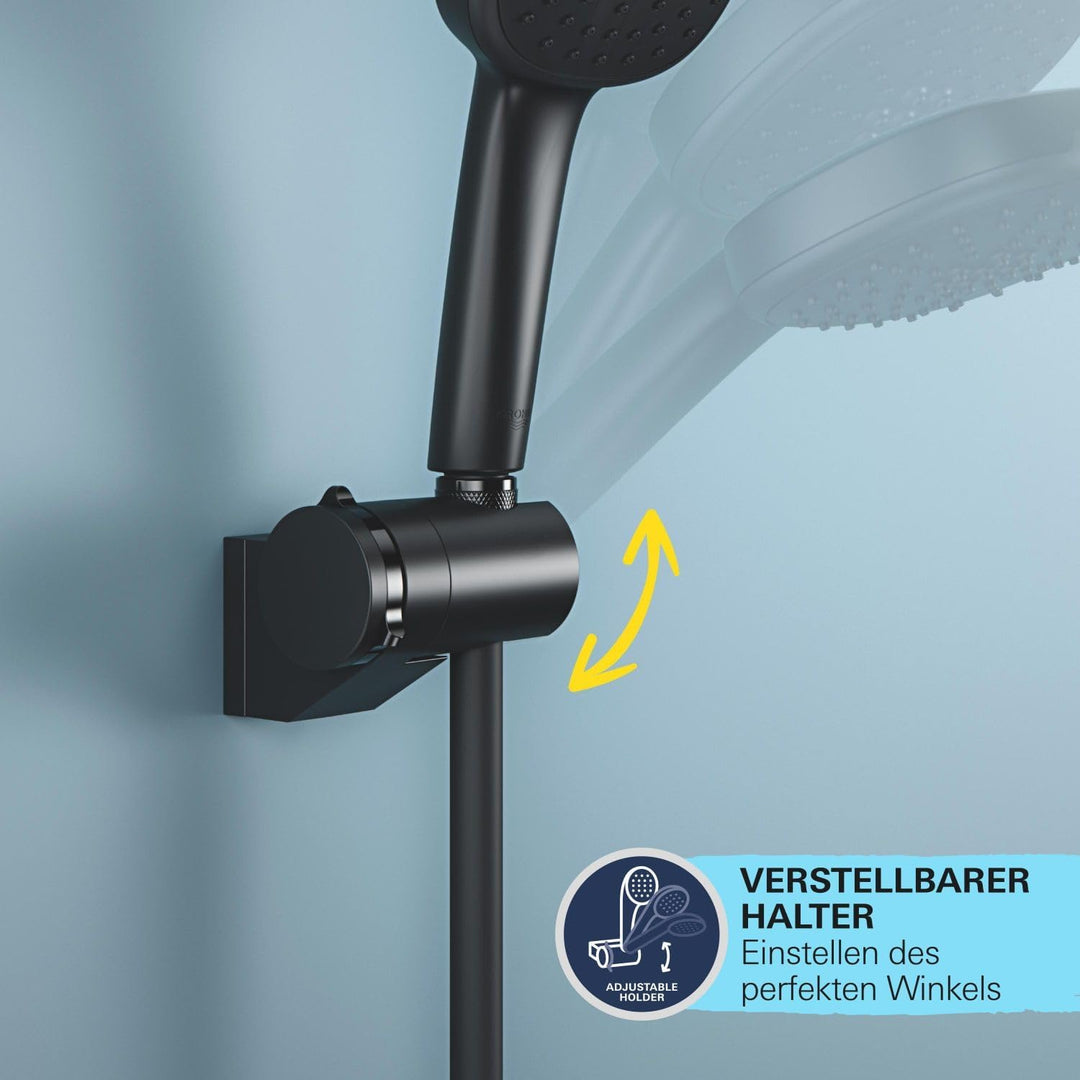 GROHE Vitalio, Universal Duschkopf Halterung (Wandmontage, verstellbar, belastbar bis 20kg, langlebi