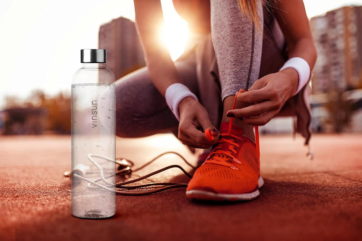 VINSUN Trinkflasche 650ml, 1000ml, 1500ml - auslaufsicher, Kohlensäure geeignet, BPA frei, Tritan -
