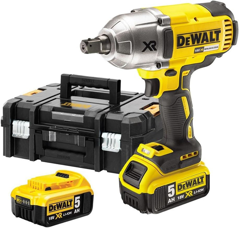 DeWalt 18 V, 5,0 Ah Akku-Schlagschrauber (Drehmoment max. 950 Nm, 1/2 Zoll Aussenvierkant-Aufnahem,