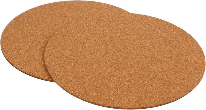 YARNOW Korkuntersetzer für Pflanzen 2 Stück, Runde Topfuntersetzer aus Kork mit PP-Folie, 30 cm x 4,