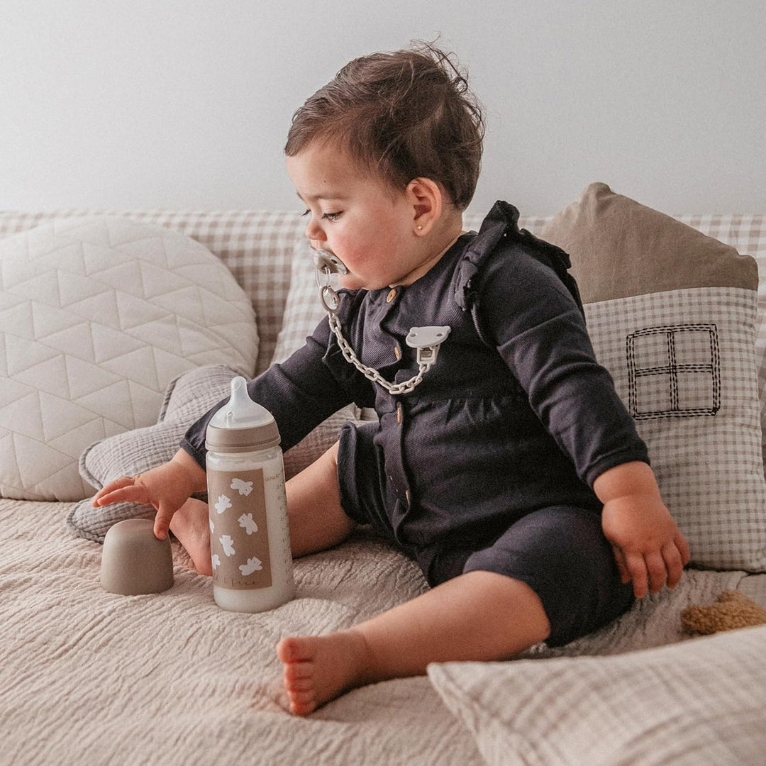 Suavinex, Babyflaschen-Set für Neugeborene, Geschenkset mit: 2 Flaschen 270 ml + 2 Flaschen 150 ml +