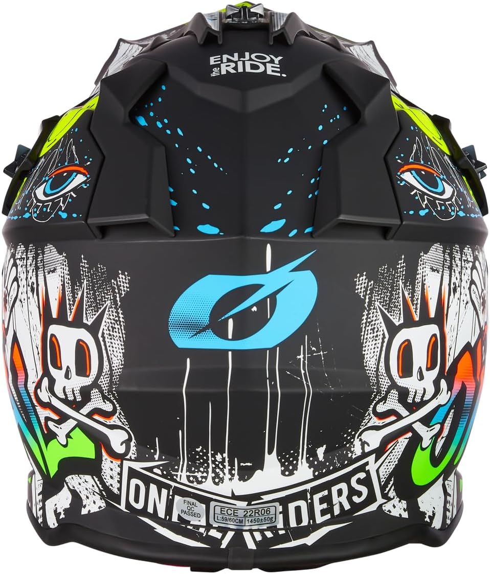 O'NEAL Unisex – Erwachsene Rancid Helm S Schwarz Weiss, S Schwarz Weiss