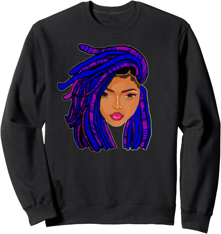 Natürliches Haar Schwarz Frauen Schöne LOCS Design 1 Sweatshirt
