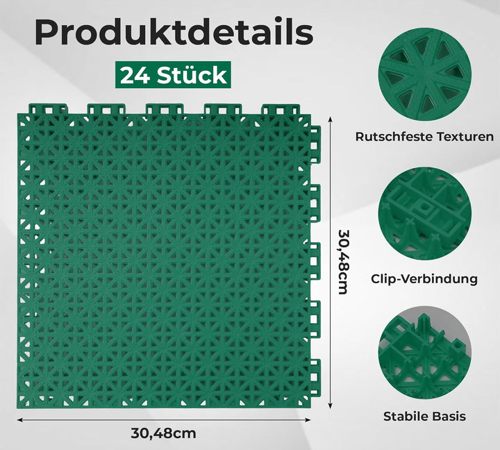jxgzyy 24 STK Puzzlematte Set Bodenschutzmatte Sportmatte Fallschutzmatten Outdoor Gymnastikmatte Fi