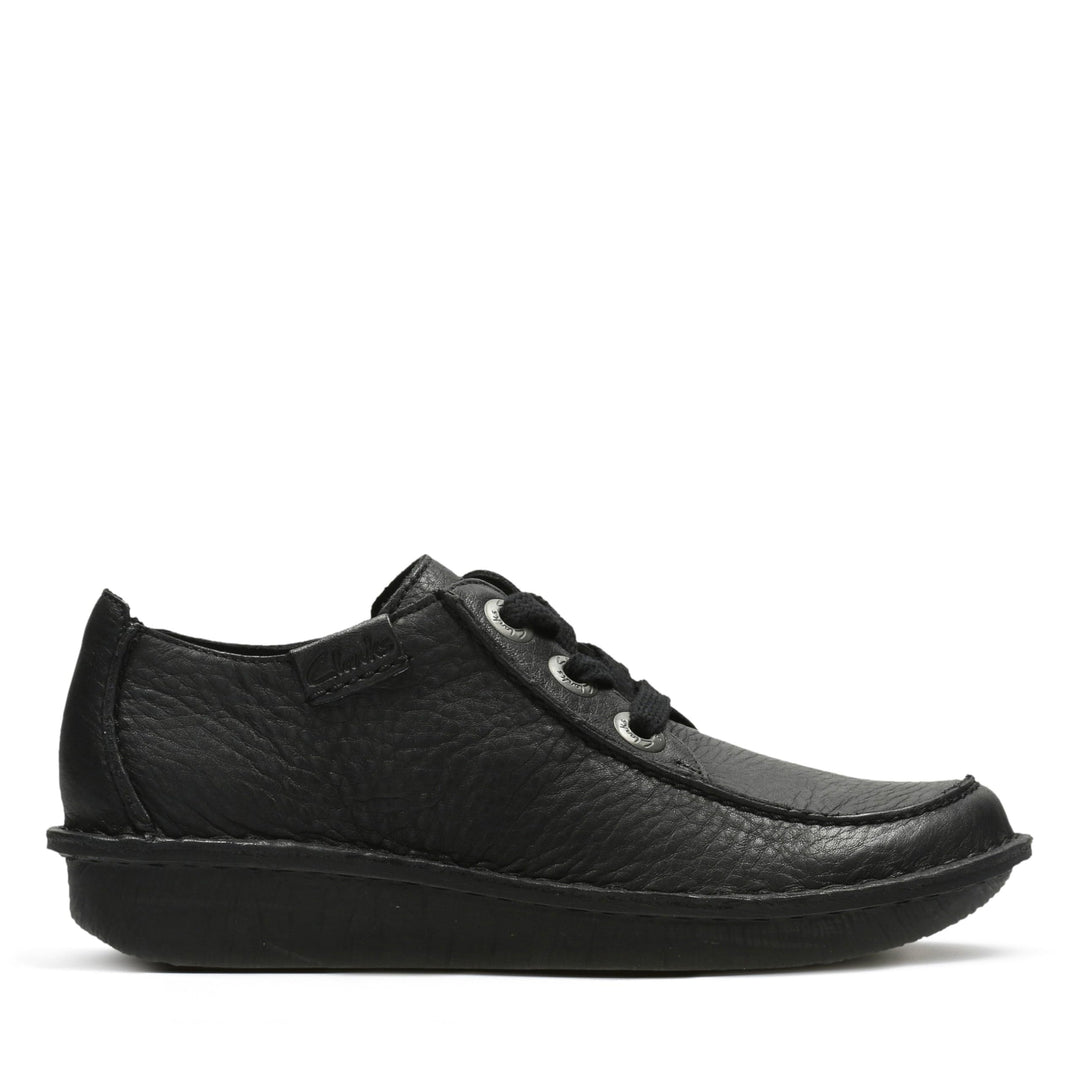 Clarks 20337700 Funny Story, Damen Halbschuhe 37.5 EU Black Leather, 37.5 EU Black Leather