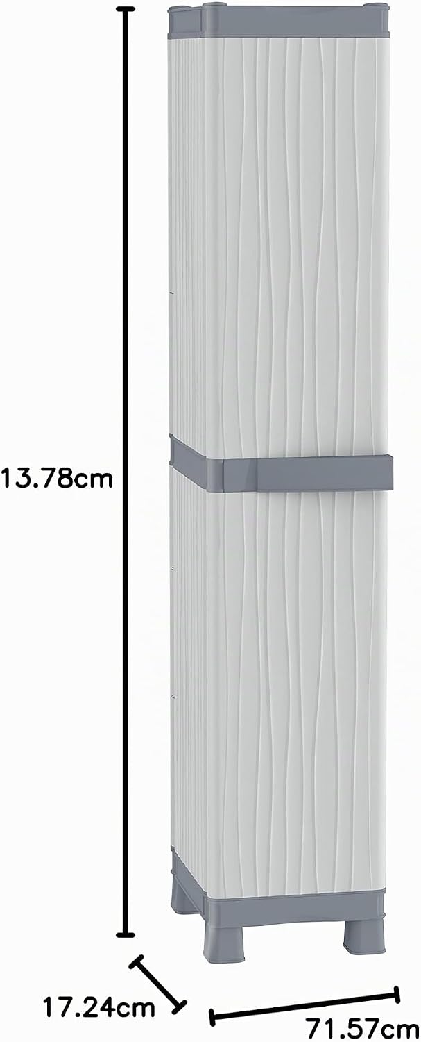 Terry, Base 2350 RUW, Schrank mit einer Tür und 4 Einlegeböden, für innen und aussen - 35x43,8x181,8