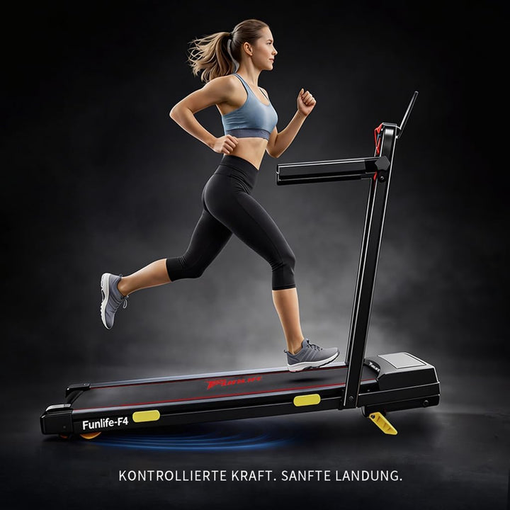 FunLife F4 Laufband klappbar (2025 Upgrade) – 4-in-1 Walking Pad mit 7% Steigung & App-Steuerung, le