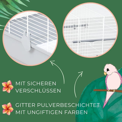 GarPet Vogelkäfig Teilbar Trennwand Trenngitter Vogel Käfig Zuchtkäfig Trennkäfig