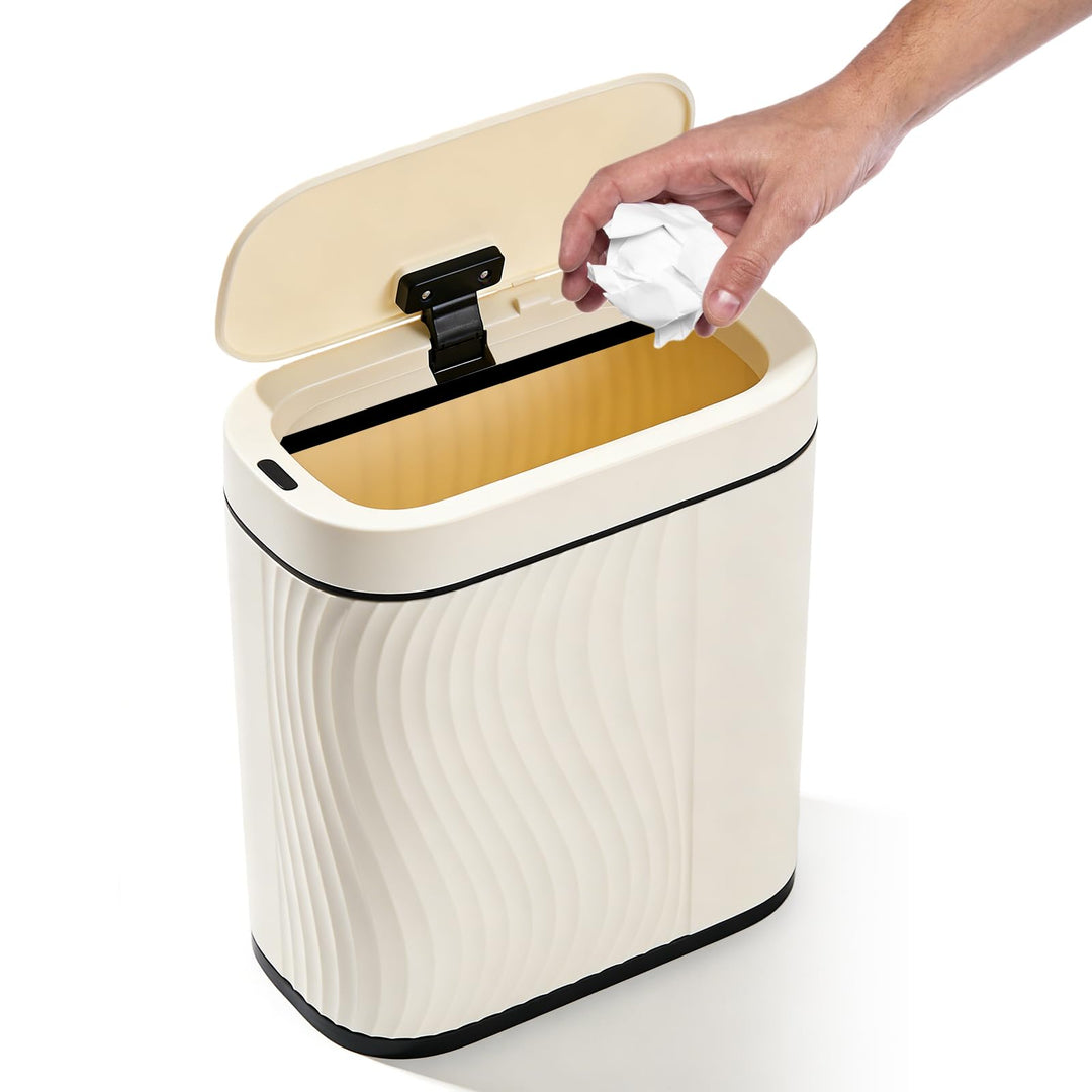 PORFOYO Mülleimer Mit Sensor, 8 L Elektrischer Mülleimer, Wasserdicht Geruchsdicht Automatischer Abf