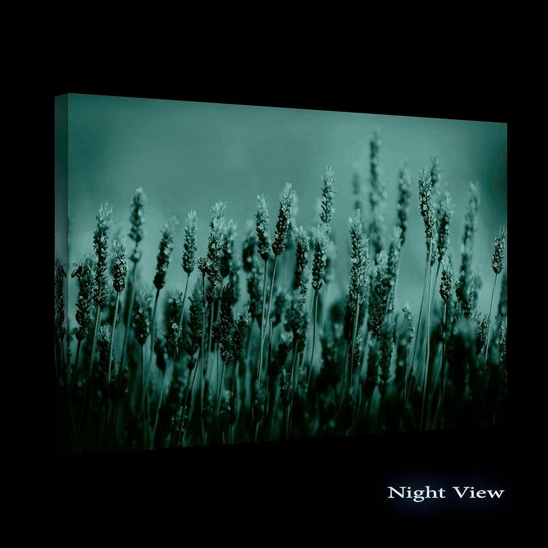 Startonight Bilder Lila Lavendel Feld Blumen, Leinwandbilder Moderne Kunst, Natur Wanddeko Kunstdruc