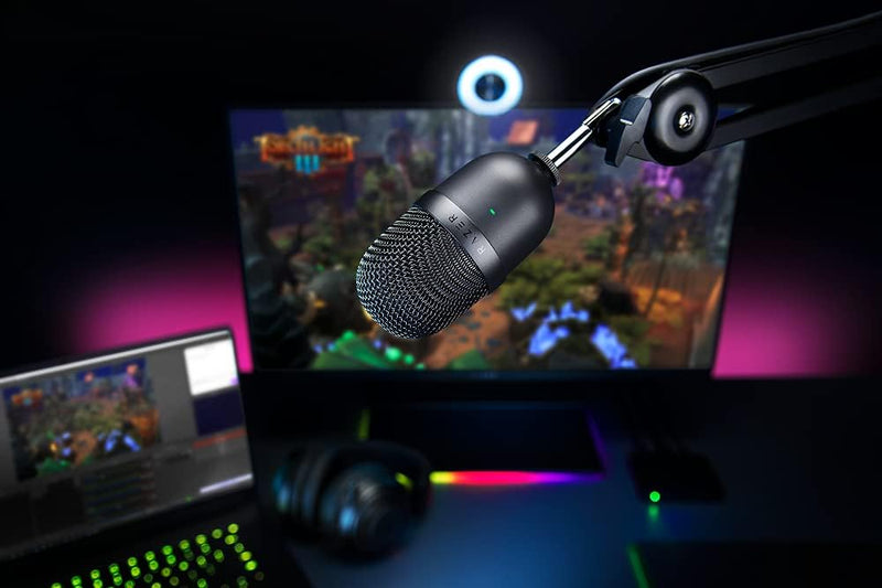 Razer Seiren Mini (Quartz) - USB Kondensator-Mikrofon für Streaming (Kompakt mit Supernieren-Richtch