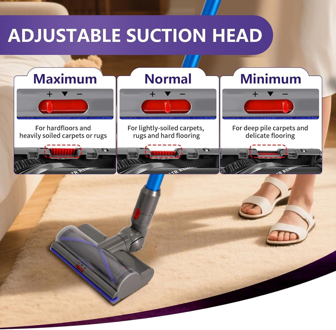 Torque Drive Bodendüse für Dyson V7 V8 V10 V11 V15 Anti-Tangle EinstellbareSaugkraft Elektrische Bod