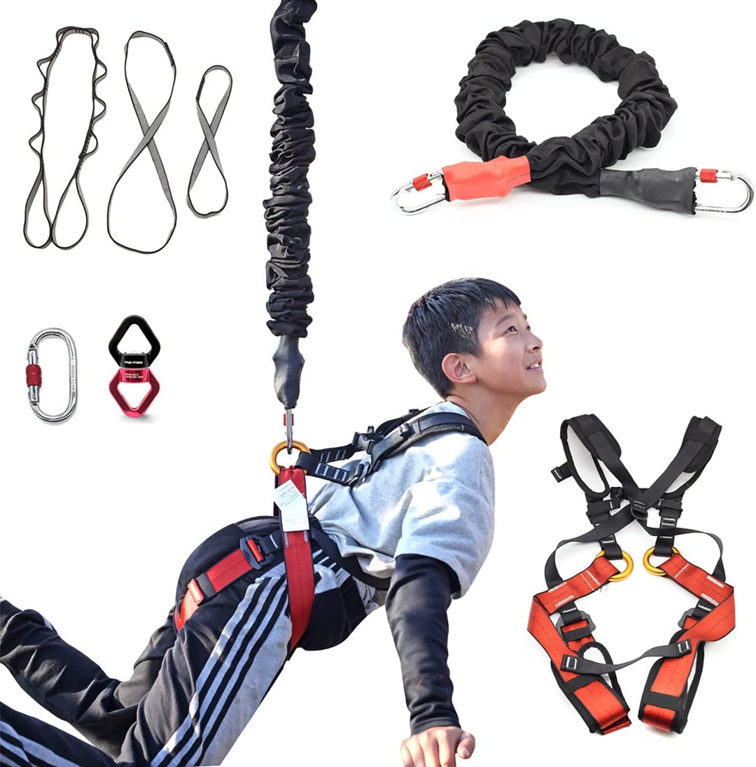 PRIOR FITNESS Aerial-Bungee-Fitness-Set-4D-Yoga-Dance-Dehnseil (hochfester Nylon), verstellbares Gur
