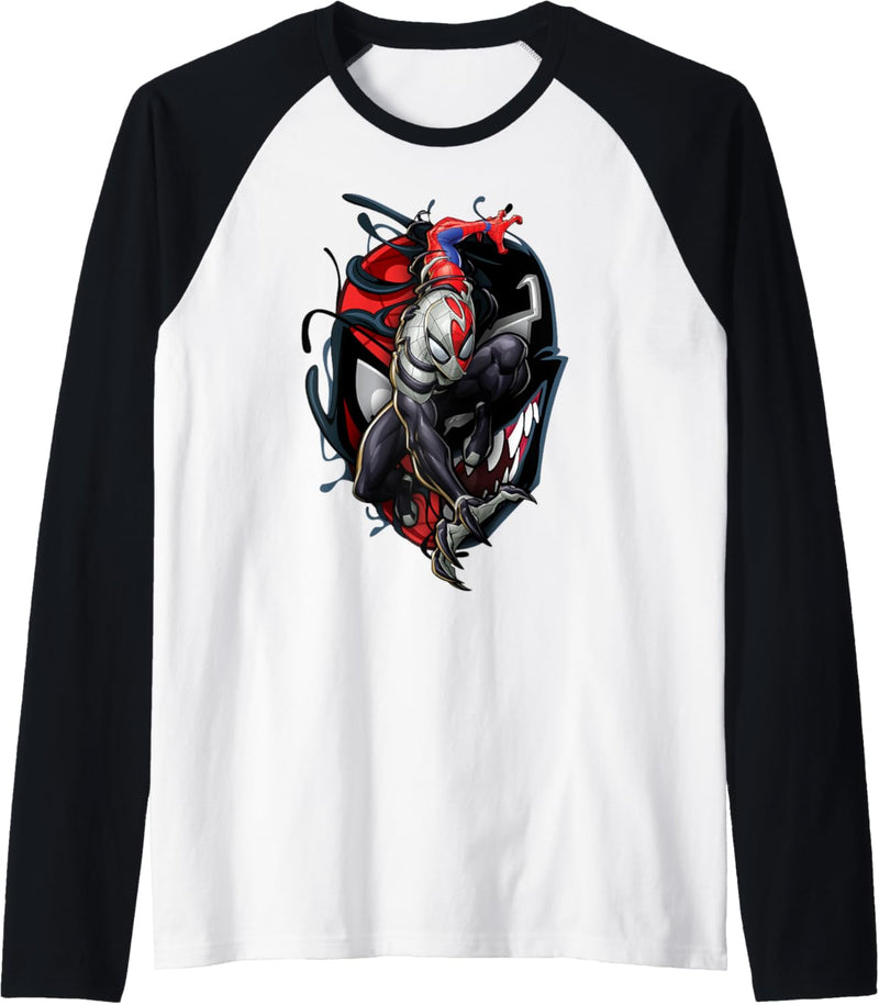 Marvel Spider-Man Venom Big Face Mashup Raglan