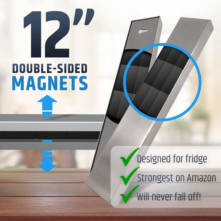 Magnetischer Messerhalter für den Kühlschrank für den Kühlschrank mit AntiRutschUpgrade – 30,5 cm pr