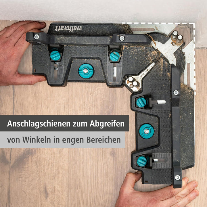 wolfcraft Schmiege und Gehrungsschneidlade PRO 6956000 / 2in1 Gehrungslade zum Schneiden von bis zu