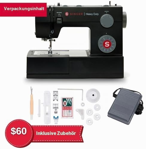 SINGER 4432 - Nähmaschine schwarz, Schwarz