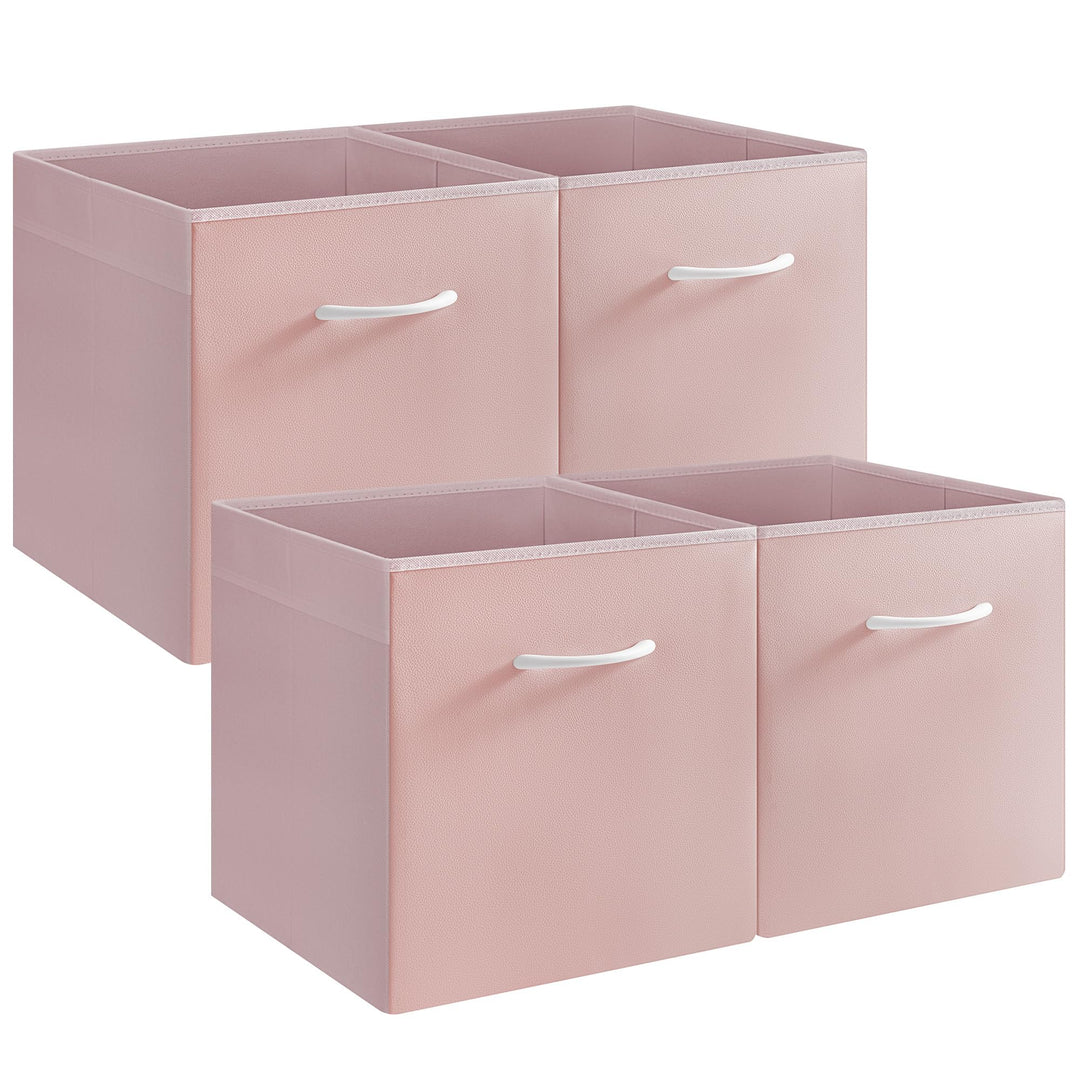 StorageWorks Aufbewahrungswürfel, Aufbewahrungsboxen mit Griff, Würfel Aufbewahrungskorb für Regale,