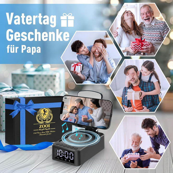 ZOOI Geschenke für Männer Weihnachten Geschenke für Papa, Bluetooth Lautsprecher mit Handyständer, G