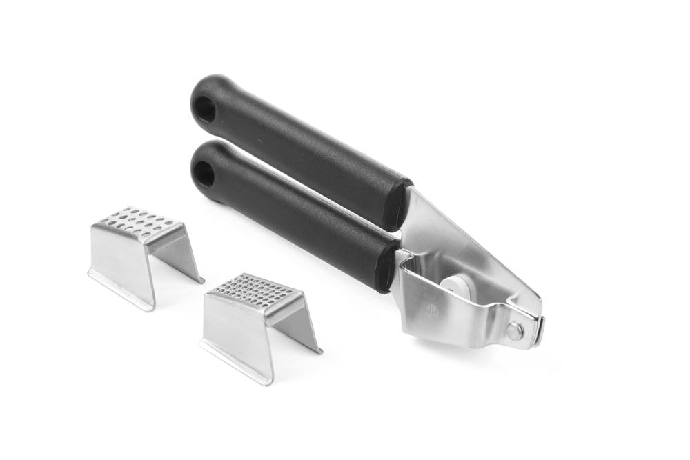 HENDI 856123 Knoblauchpresse, mit 2 entnehmbare Einsätze, Geschirrspülmaschinengeeignet, 180x25mm, E