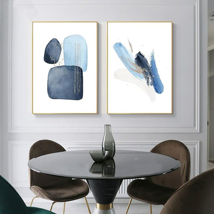 KAIDAARTLH Abstrakt Leinwand Poster 3er Set, Moderne Geometrie Formen Leinwand Bilder Wohnzimmer Sch