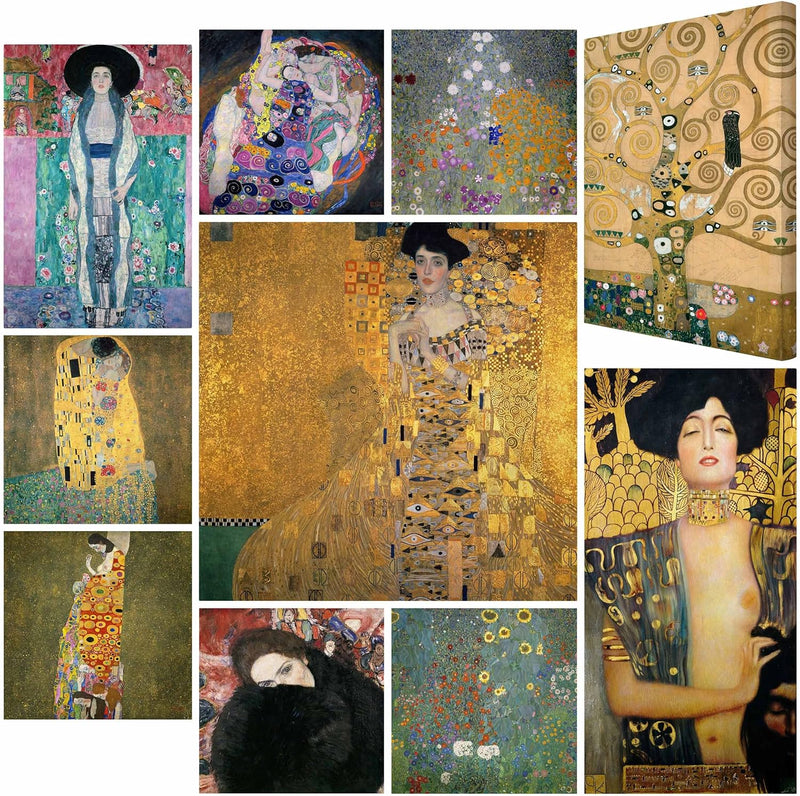 Bilderwelten Top Gustav Klimt Leinwandbilder Dame mit Muff 30 x 30cm 30cm x 30cm Gustav Klimt - Dame