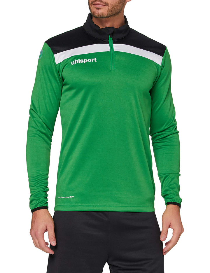 uhlsport Herren Offense 23 1/4 Zip Top Herren Sweatshirt 116 Grün/Schwarz/Weiss, 116 Grün/Schwarz/We