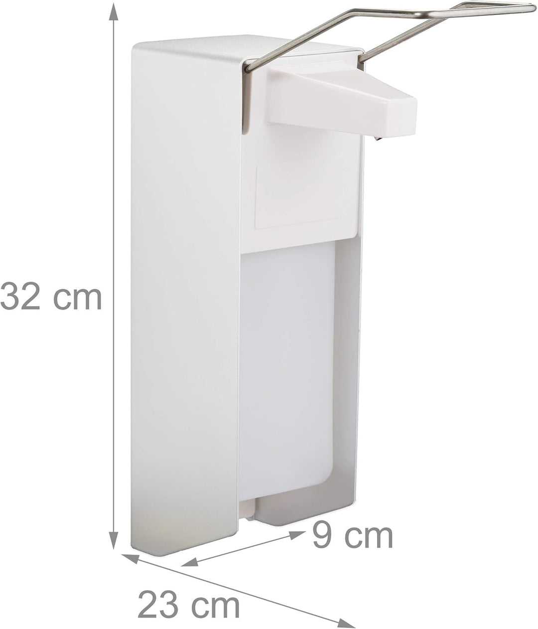 4 x Eurospender, 1000 ml, Desinfektionsmittel, Seife, Ellenbogen-Hebel, Wandbefestigung, Hygienespen