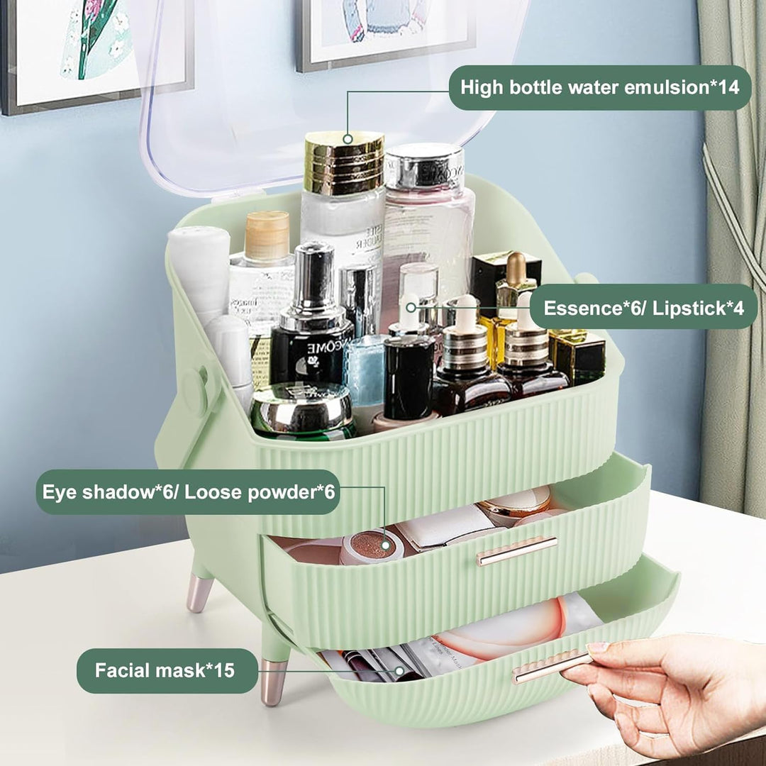 Make-up Organizer Aufbewahrungsbox, Make-up Display-Schachtel mit Deckel, staubdichte wasserdichte K