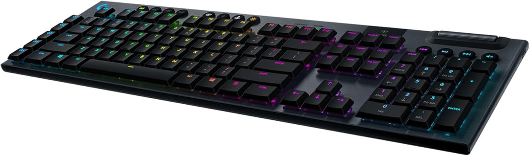 Logitech G915 LIGHTSPEED kabellose mechanische Gaming-Tastatur, Clicky GL-Tasten-Switch mit flachem