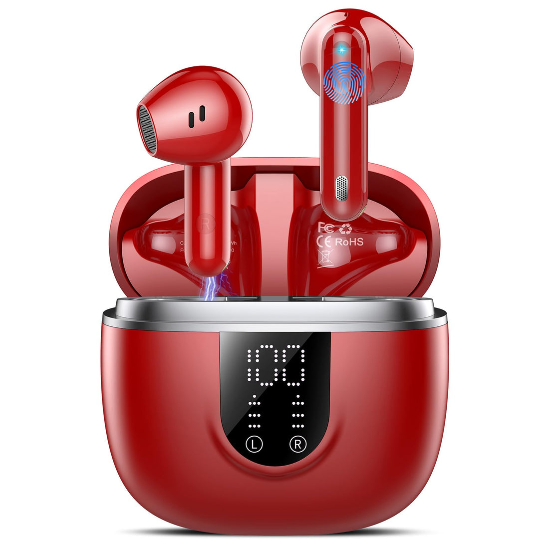 Bluetooth Kopfhörer, Kopfhörer Kabellos Bluetooth 5.4, Hi-Fi Sound in-Ear-Kopfhörer mit ENC Noise Ca