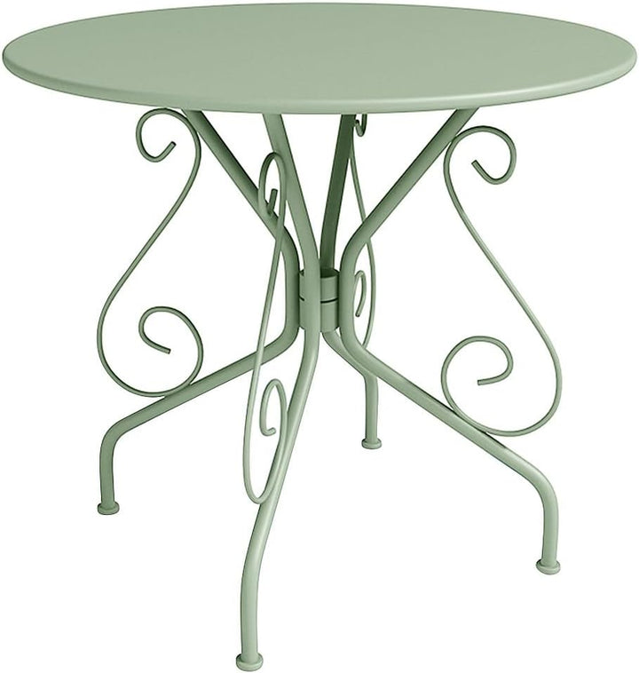 Vente-unique - Gartentisch aus Metall, Schmiedeeisen, Mandelgrün