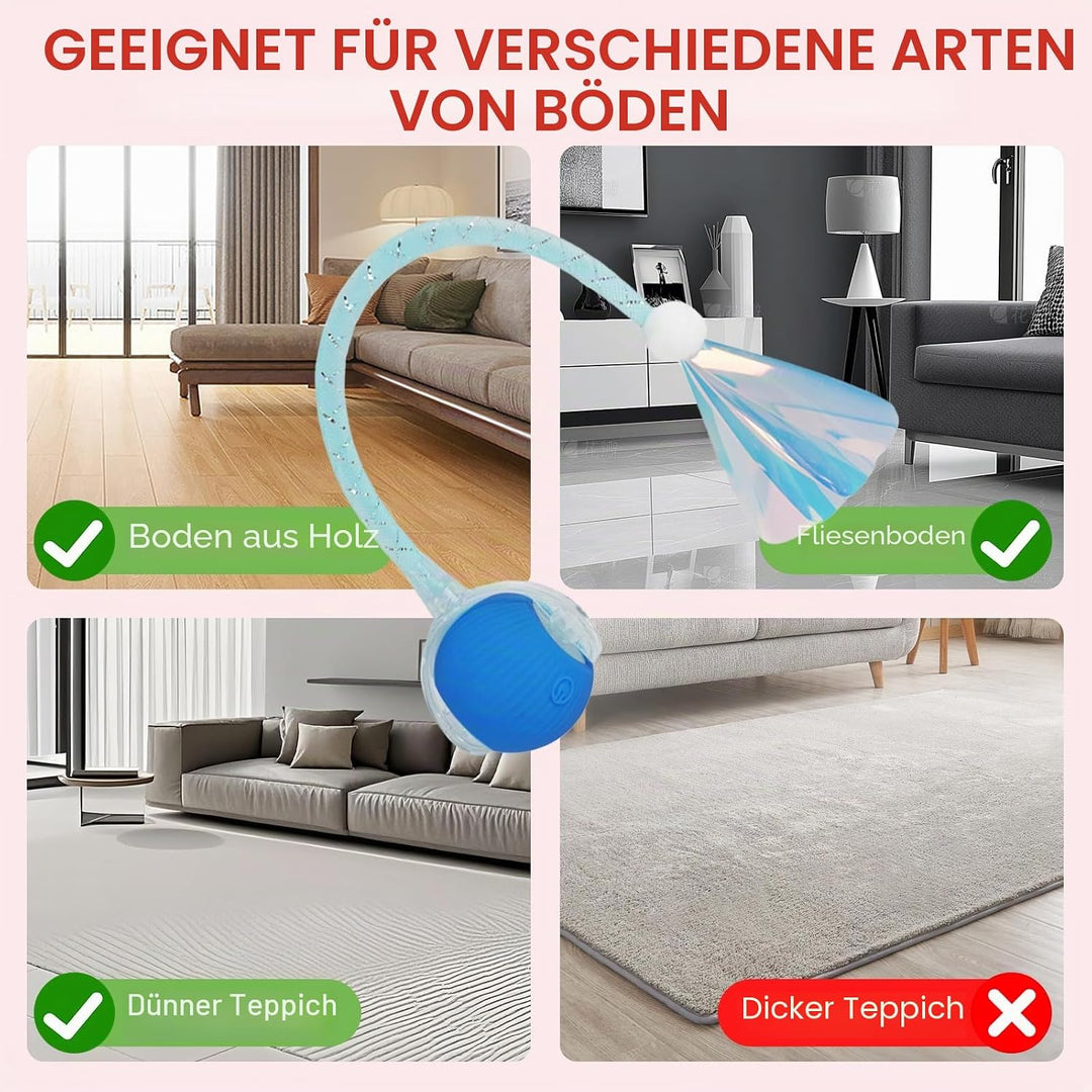 Interaktives Katzenspielzeug，Lot de 2 Katzenspielzeug，Katzenspielzeug Ball Mit Einem Blinkenden und