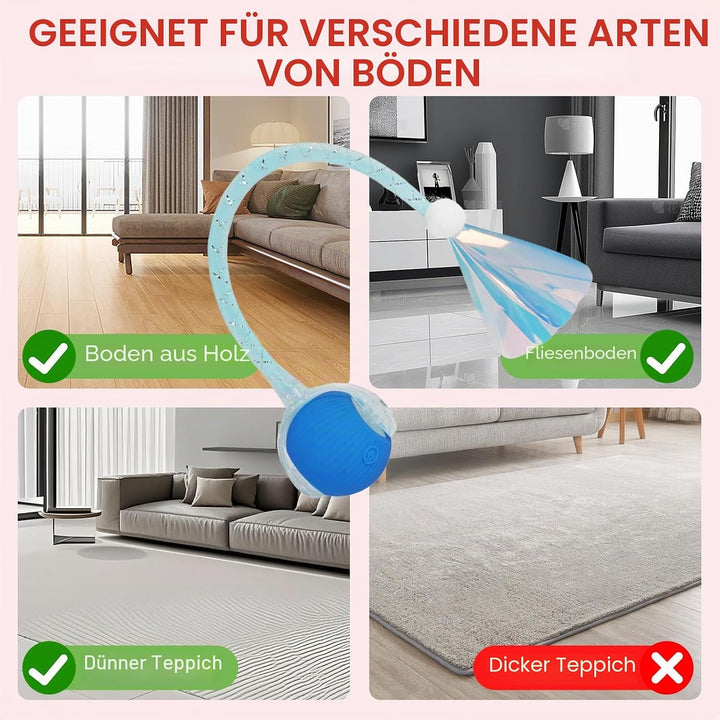 Interaktives Katzenspielzeug，Lot de 2 Katzenspielzeug，Katzenspielzeug Ball Mit Einem Blinkenden und