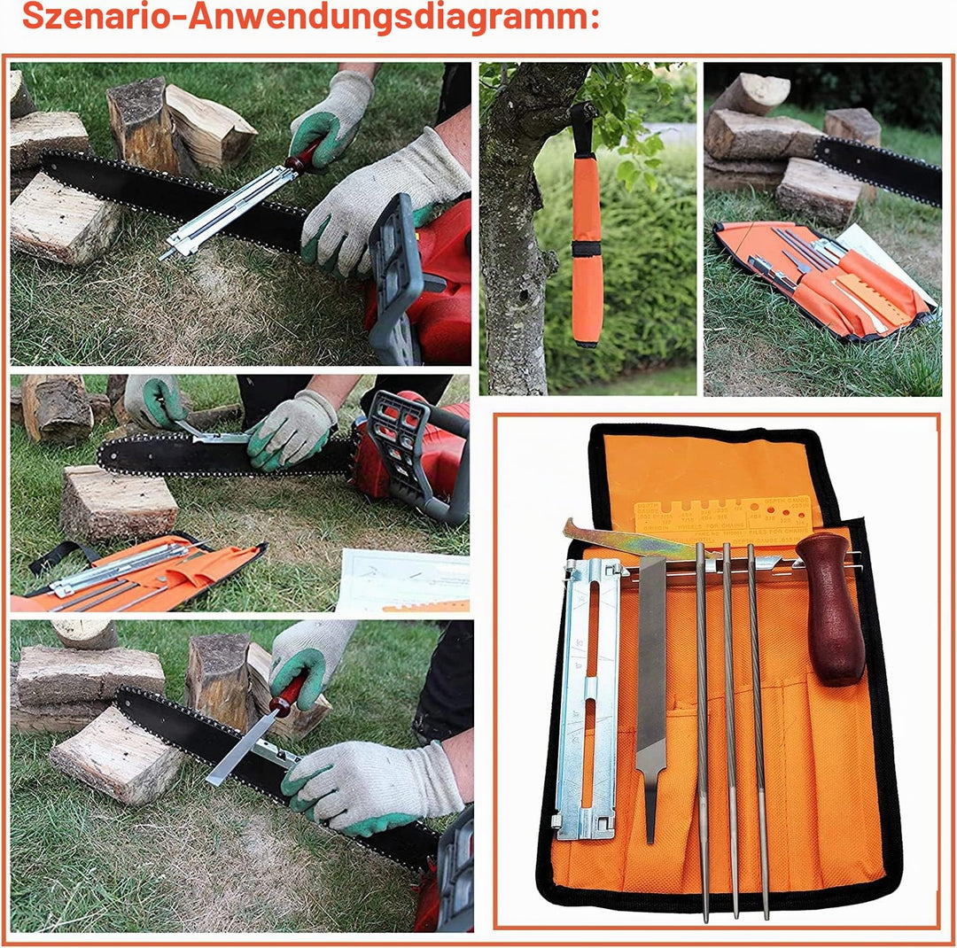 Kettensägen Schärffeilen Kit Sägeketten Feilen Chainsaw Sharpening Files Kit Universal Chainsaw File