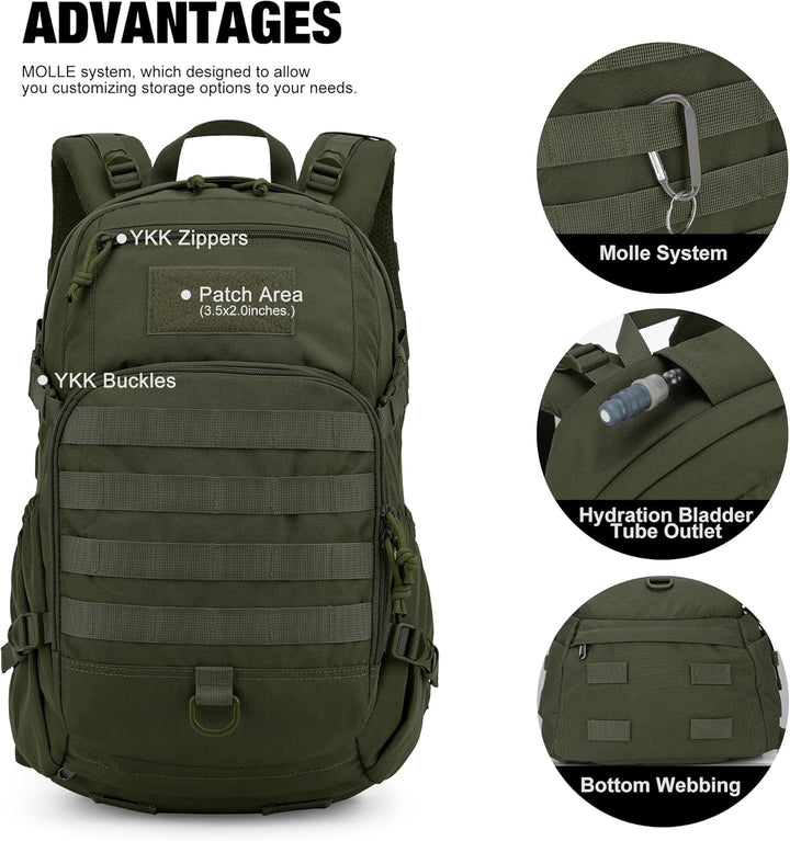 Mardingtop 25L Militär Rucksäcke für Taktischer Fahrrad Wandern Spazieren Klettern Bergsteigen Radfa