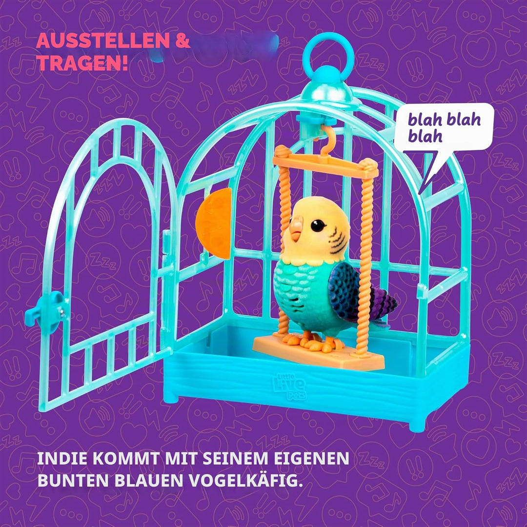 Little Live Pets My Really Real Bird & Cage – Indie, Interaktives, realistisches Vögelchen, Über 20