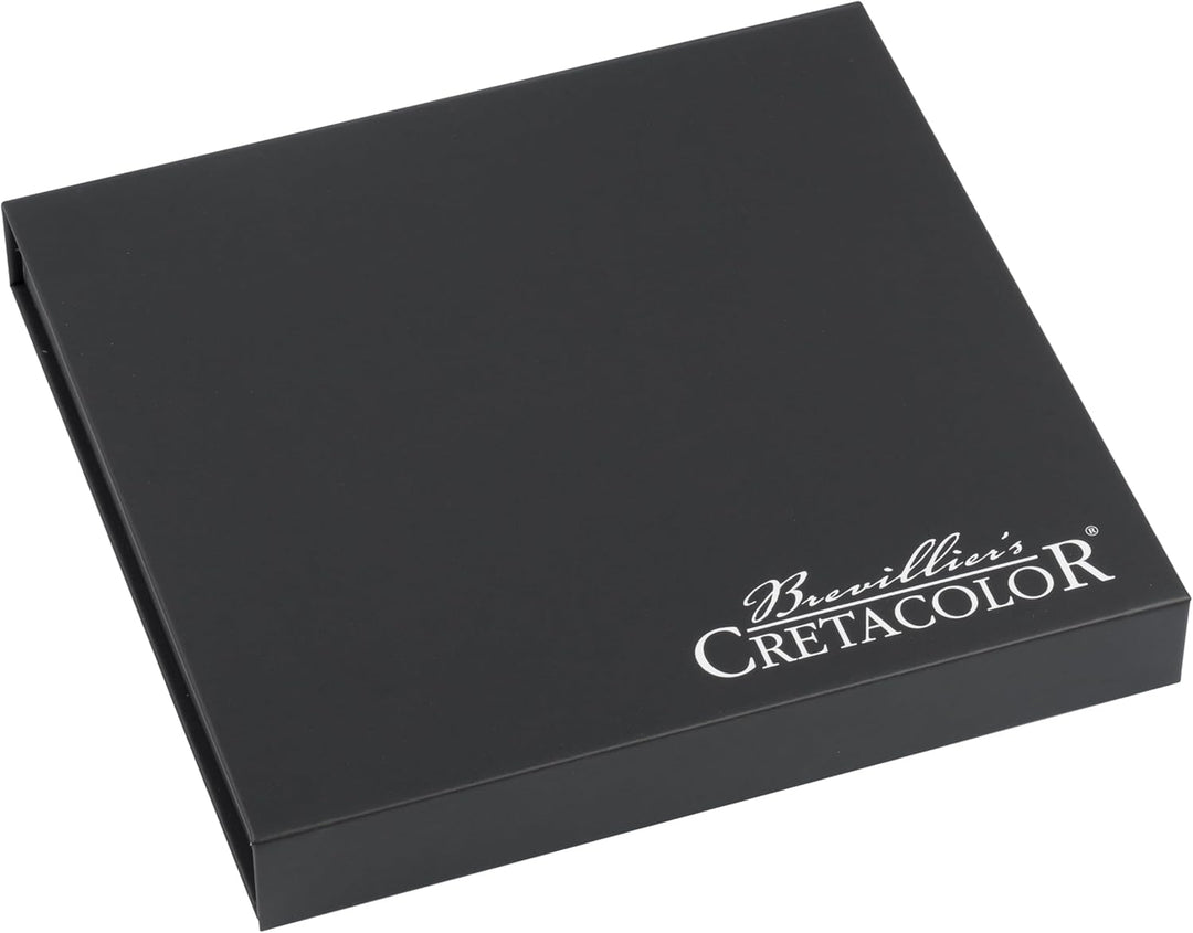 CRETACOLOR 400 61 Black Box, Reisskohle Set mit Nero-Stifte & Monolith Graphitstifte, inkl. Radiergu