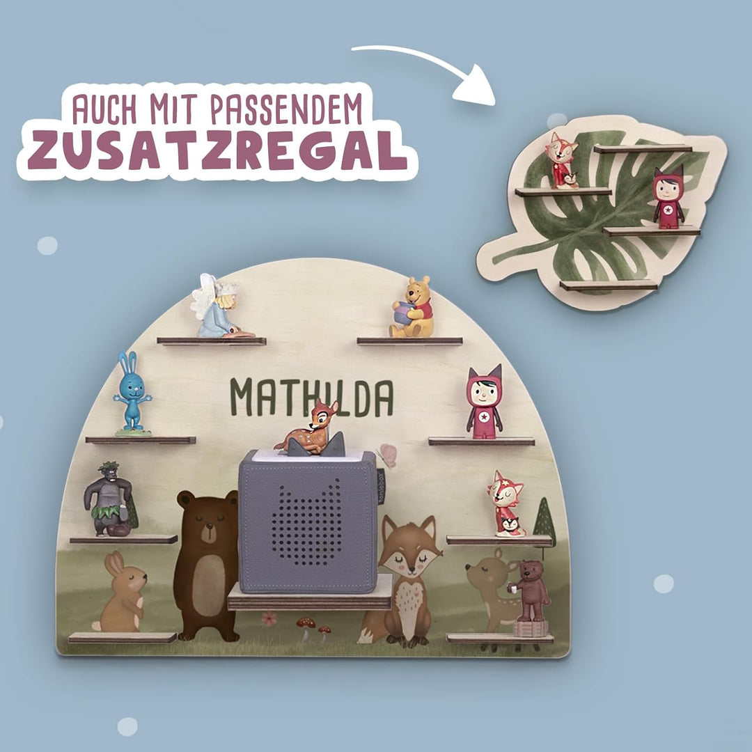 hellomini Tonies Regal Kinder mit Wunschnamen für Toniebox 1 & Toniebox 2 - Personalisiertes Toniebo
