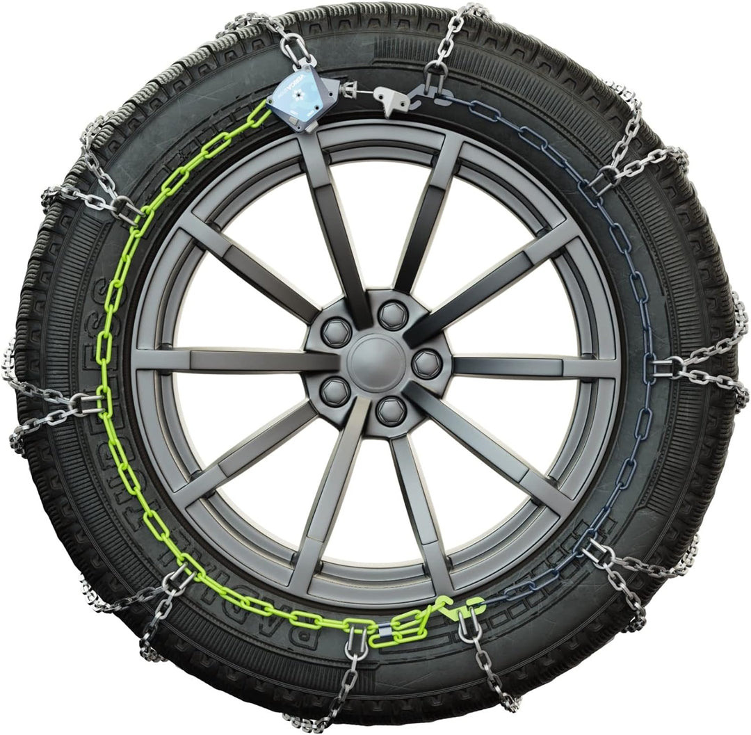 Veriga SG9-150 STOP&amp;GO CAR 9mm Schneeketten Satz (1 Paar= 2 Stück) automatische Spannung für PKW 439
