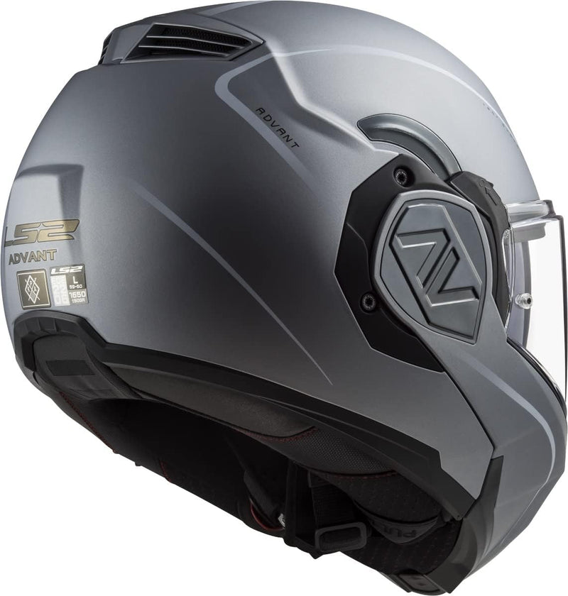 LS2 Klapphelm FF906 Advant Special ECE2206 Modularhelm Motorradhelm XXL mat silver, XXL mat silver