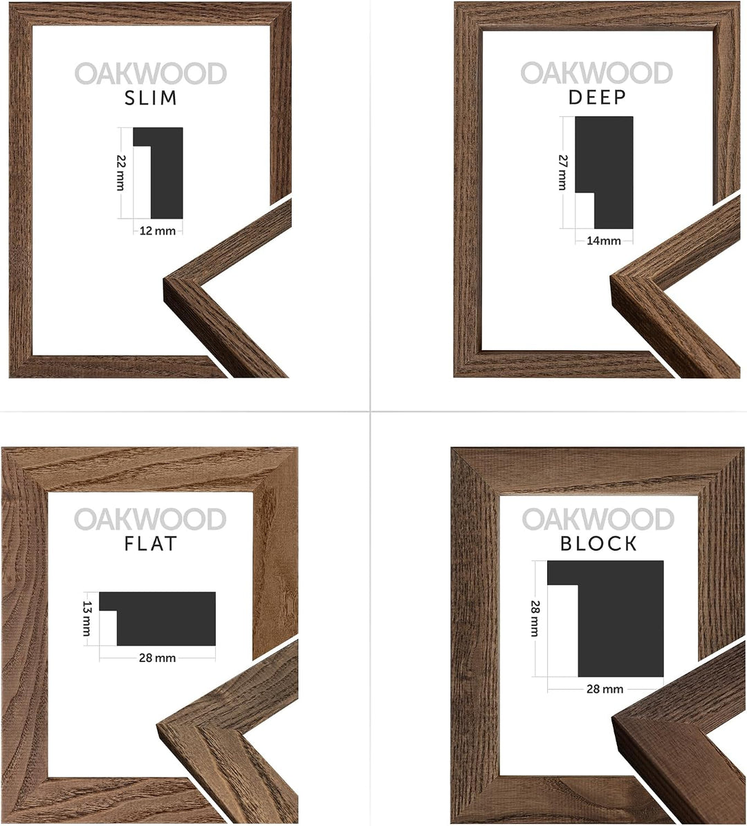 DÖRR Eichenholzrahmen Oakwood Slim dunkelbraun 30x40 30x40 dark brown, 30x40 dark brown