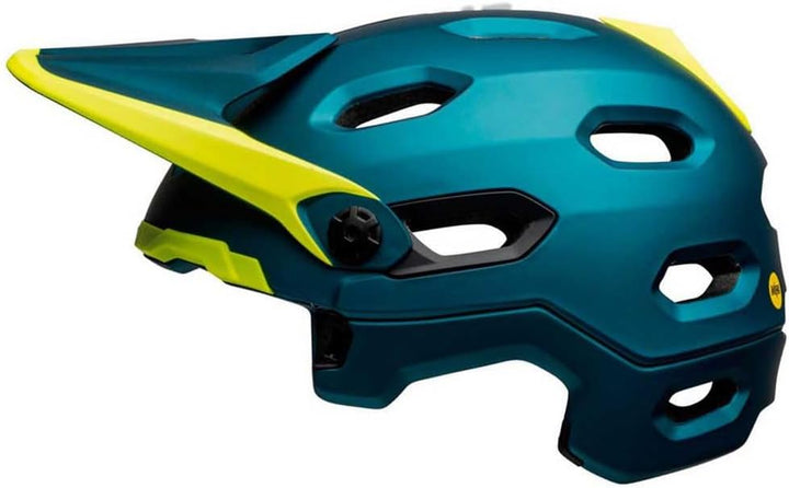 BELL Super DH MIPS Fahrrad Helm blau/gelb 2024 Matte/Gloss Blue/Hi-Viz L, Matte/Gloss Blue/Hi-Viz L
