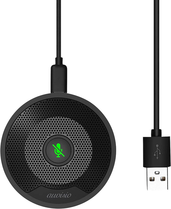 auvisio Konferenzmikro: Omnidirektionales 360°-Kondensator-Konferenzmikrofon, USB C, PC & Mac (USB M