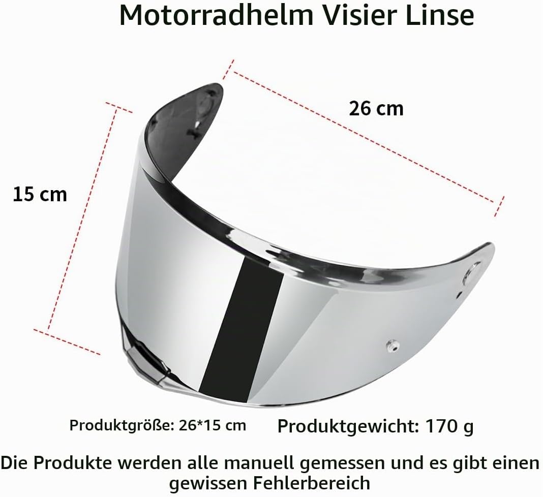 VCOROS Motorradhelm Visier,Helmvisier für LS2 FF811/vector 2/Citation II,Motorrad Windschutz Helm Ob