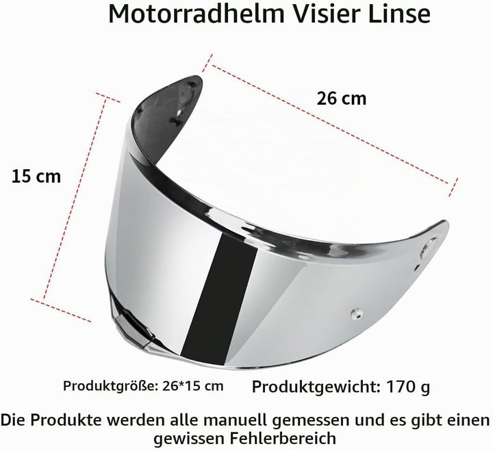 VCOROS Motorradhelm Visier,Helmvisier für LS2 FF811/vector 2/Citation II,Motorrad Windschutz Helm Ob
